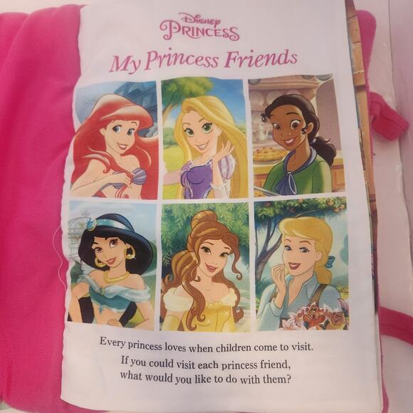 Disney Princess My Princess Friends cloth plush Book 14x10 Washable - Picture 2 of 5
